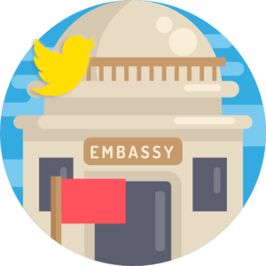 Tweet at Embassies and diplomats