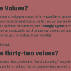 Hate Values Test (246 Questions)